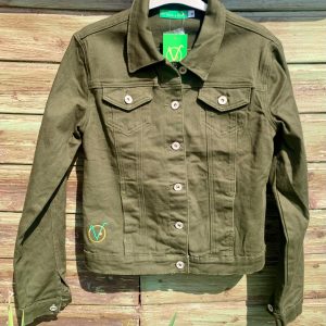 CAZADORA VAQUERA VERDE Y ORO