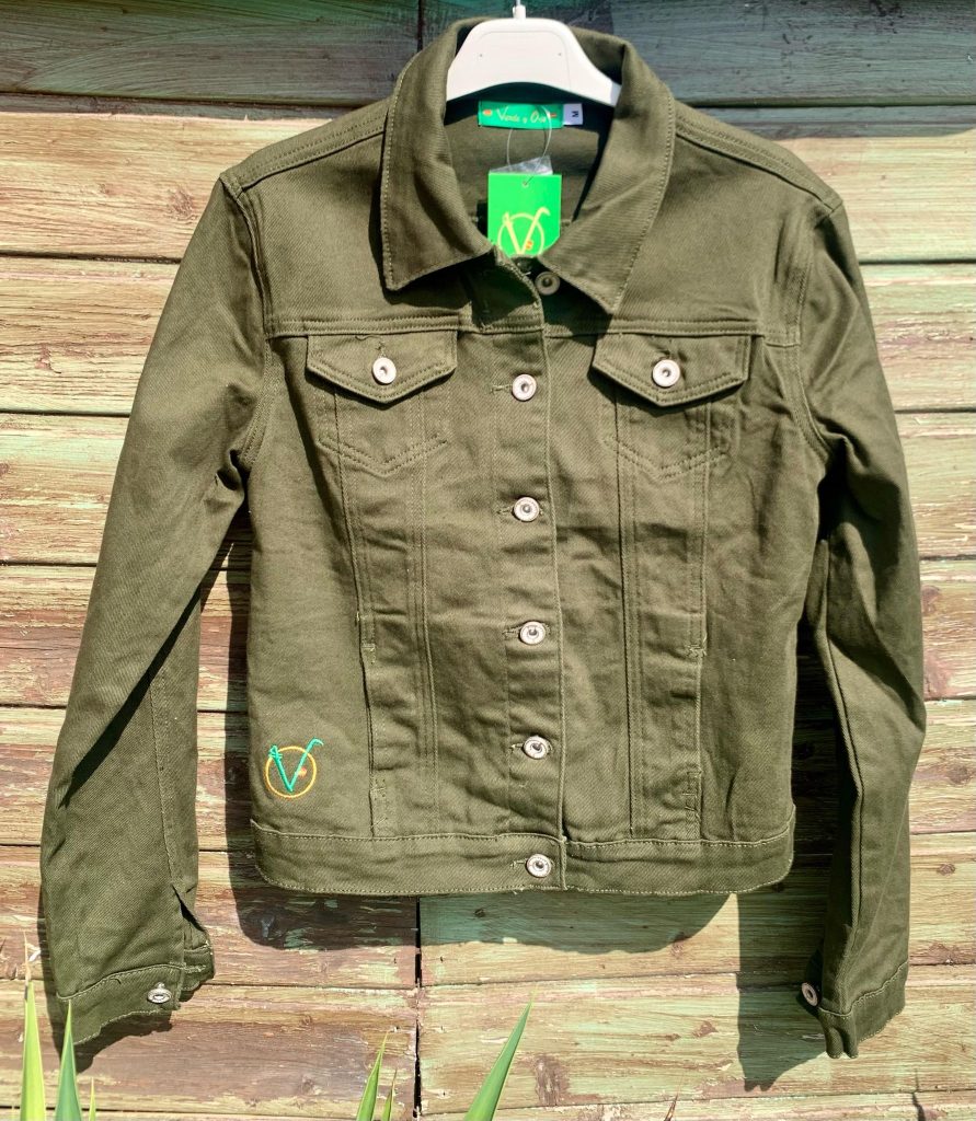 CAZADORA VAQUERA VERDE Y ORO